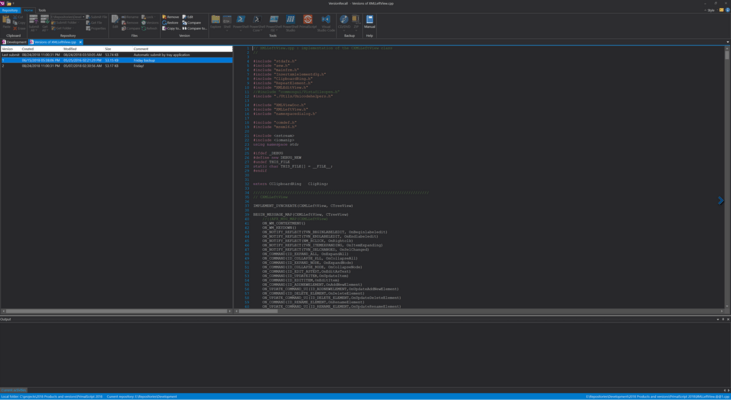 Versions with syntax colored preview 