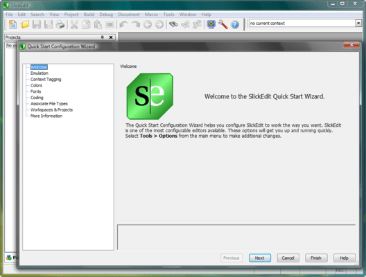 Screenshot of SlickEdit for Windows and Solaris SPARC