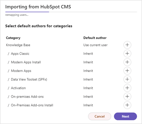 Importing from HubSpot CMS