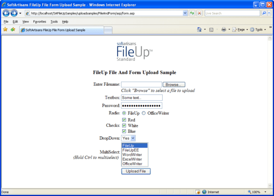 Processing File And Form Elements