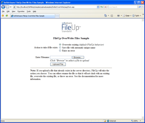 Set Behavior If File Already Exists Set Behavior If File Already Exists