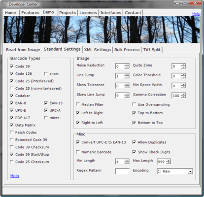 Softek Barcode Reader Toolkit for Solaris （英語版） のスクリーンショット