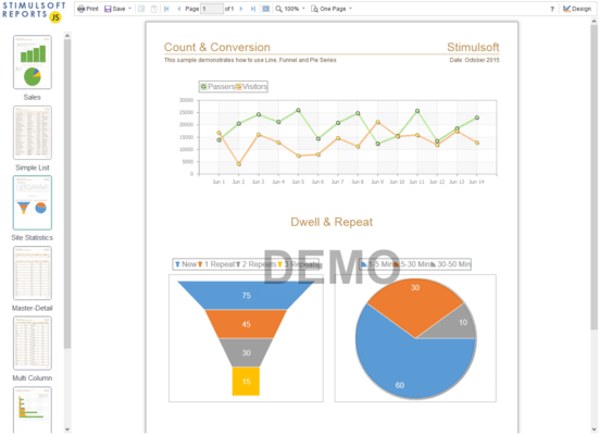 Add charts to your reports.