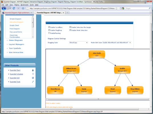 Diagram interactivity 