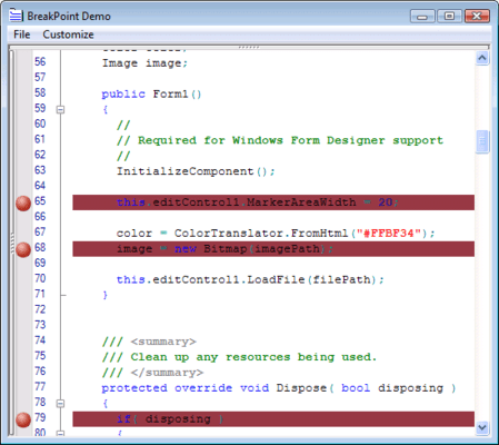Screenshot of Syncfusion Essential Edit for Windows Forms