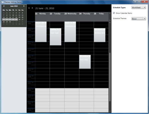 Screenshot of Syncfusion Essential Schedule for WPF