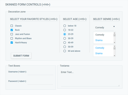 Telerik UI for ASP.NET AJAX - Form Decorator