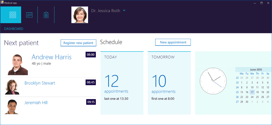 Telerik UI for WinForms - Medical Dashboard