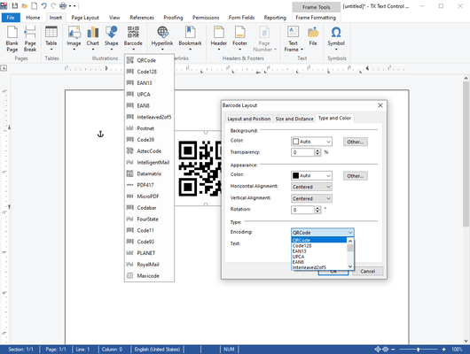 1D and 2D Barcode Support