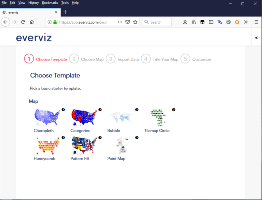 everviz - Choose Map Template