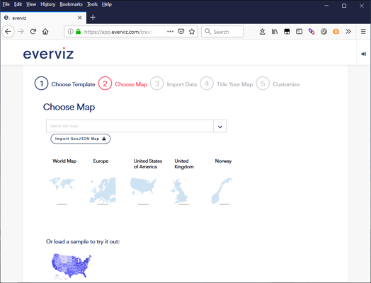 everviz - Choose Map Type