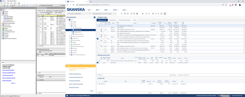 Desktop to Web for 850 screens