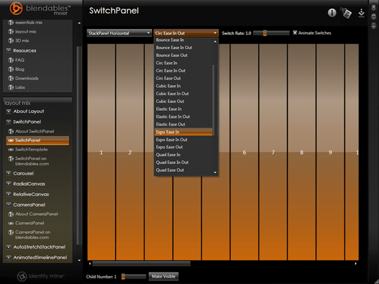 Screenshot of Blendables Layout  Mix