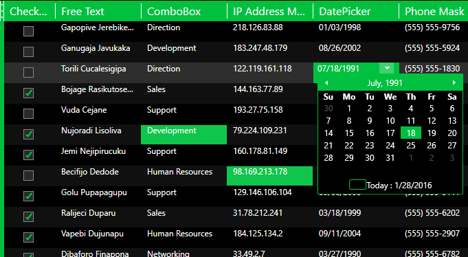 Rich in-place editing