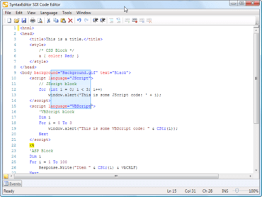 SyntaxEditor for WPF 2009.1 released
