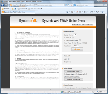 Dynamic Web TWAIN adds 1D Barcode Reader