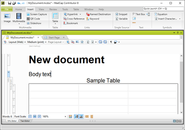 MadCap Contributor 8 adds Advanced Table Sorting 