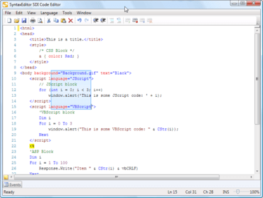 Actipro SyntaxEditor for WPF 2016.1 build 633