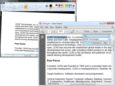 LEADTOOLS OCR Module v19（2017年3月期リリース）