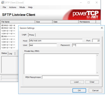 PowerTCP SSH e SFTP para .NET 4.10.0.1