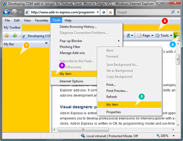 Add-in Express for Internet Explorer e Microsoft .NET 9.6.6130