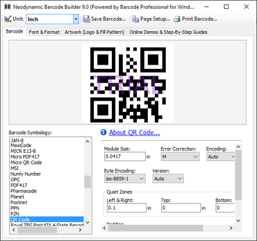 Neodynamic Barcode Professional for Windows Forms - Ultimate Edition V10.0.2018.508