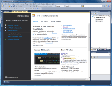 PHP Tools for Visual Studio 1.30.11095