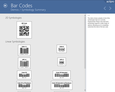 Actipro Bar Code for UWP 2019.1 build 0341