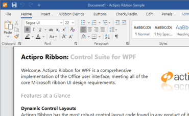 Actipro Ribbon for WPF 2020.1