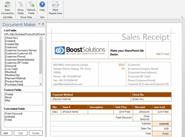 SharePoint Document Maker v1.6.0.1203