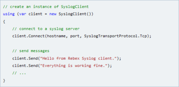 Lançamento do Rebex Syslog for .NET