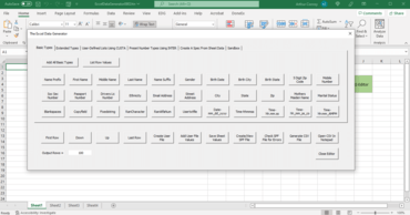 The Excel Data Generator v1.0