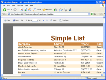 Stimulsoft Reports.Web supports VS2010