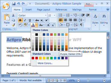 Ribbon for WPF adds Office 2010 themes