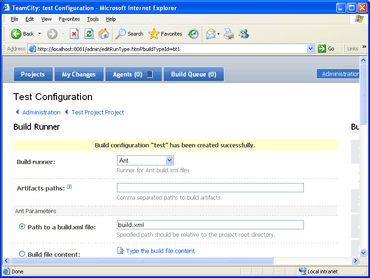 TeamCity adds configurable build steps