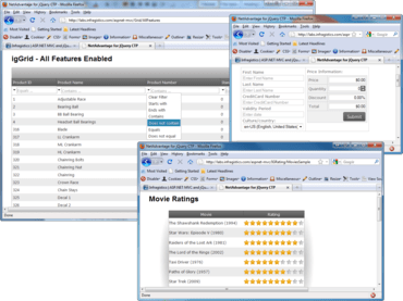 NetAdvantage for jQuery enhances Data Grid