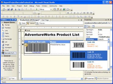Add Barcodes to Reporting Services 2012