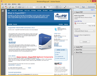 ExpertPDF HtmlToPdf improves Rendering