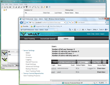 SourceGear Vault improves Notification Server