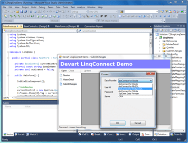 LinqConnect adds Visual Studio 2012 RC support