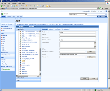 SharePoint AD Administration released