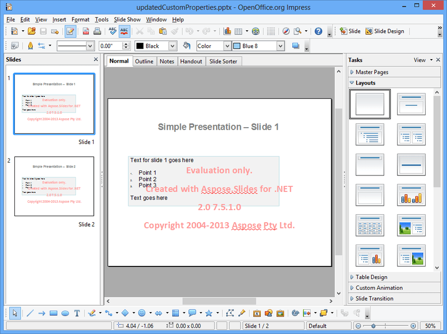 Aspose slides for net v16 7 0