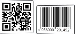 Vector-based 2D and linear bar codes.