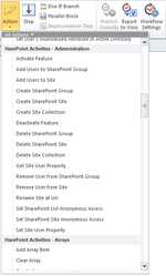 HarePoint Activities Menu in SharePoint Designer 2010