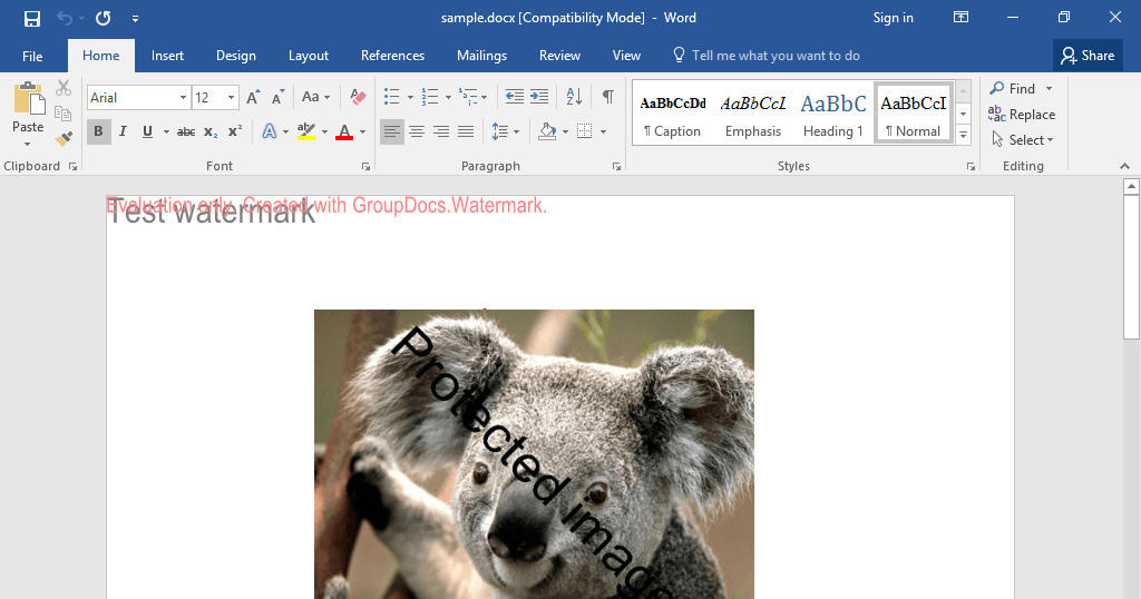 GroupDocs.Watermark for .NET V17.11