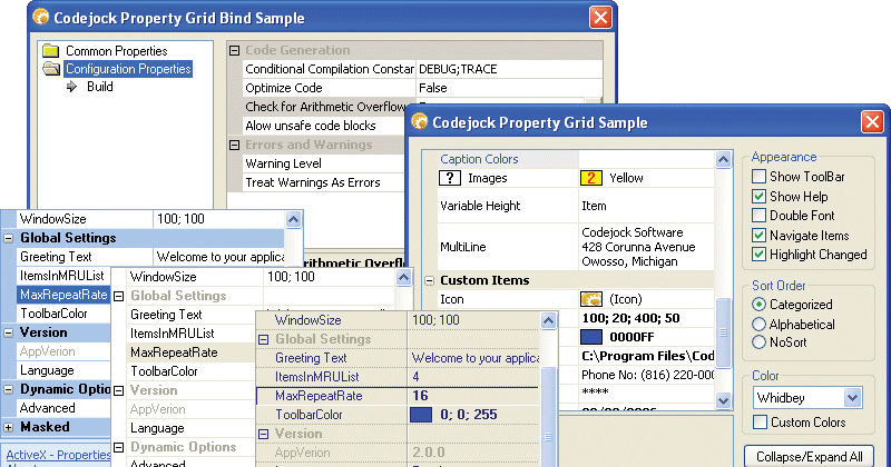 Codejock Property Grid Visual C++ MFC v18.3.0