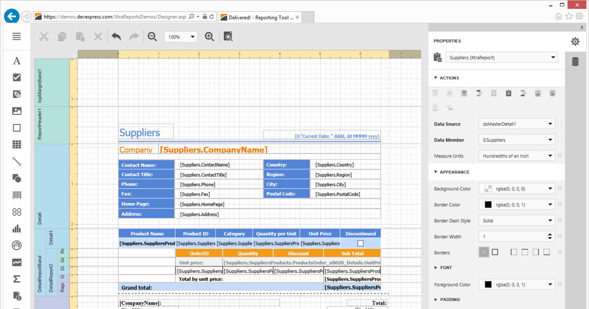 DevExpress Reporting 18.1.7