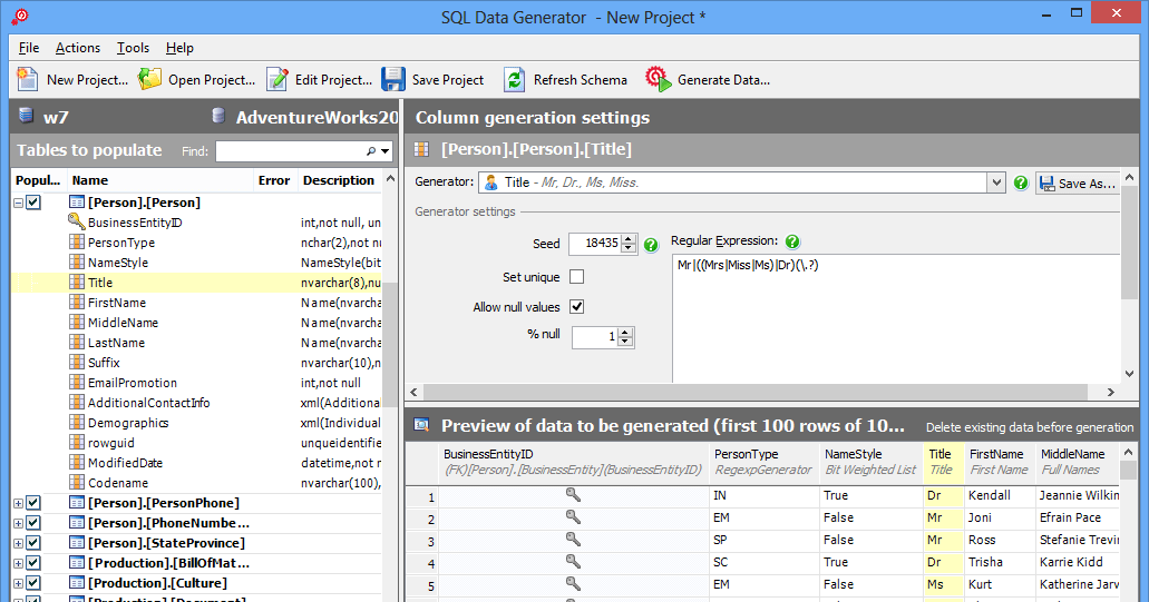SQL Data Generator v4.3.x