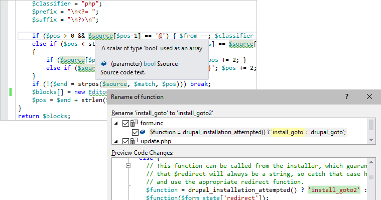 PHP Tools for Visual Studio v1.52.13357