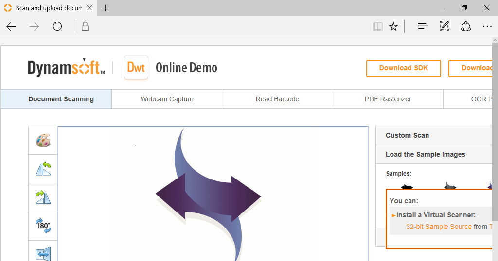 Dynamic Web TWAIN 17.1
